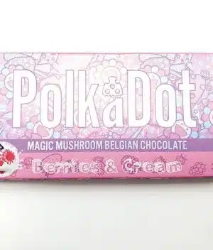 mushroom chocolate bar for sale , polkadot berries and cream flavor